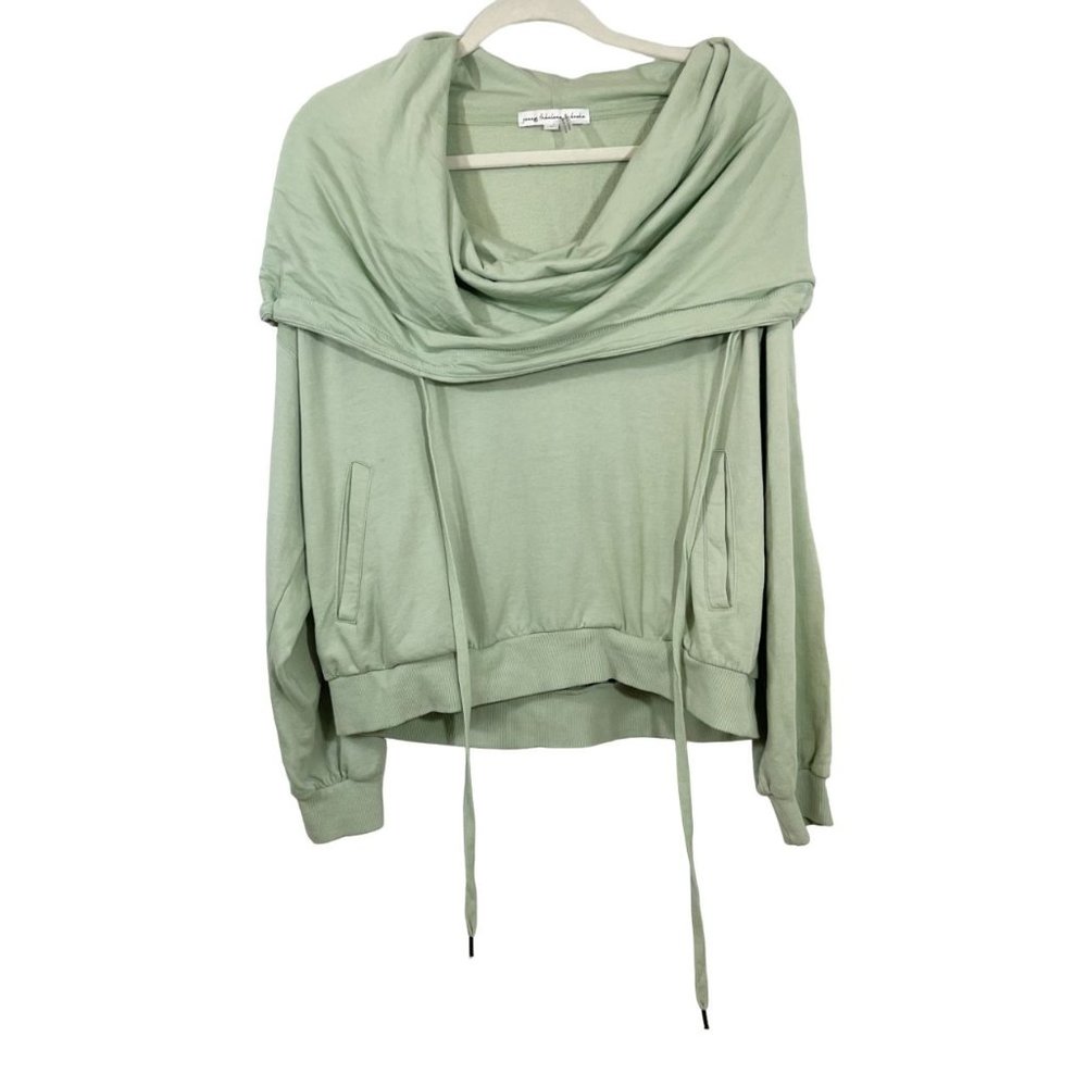 Young Fabulous & Broke Sage Green Cowl Neck Sweatshirt‎ Hoodie - Size Small